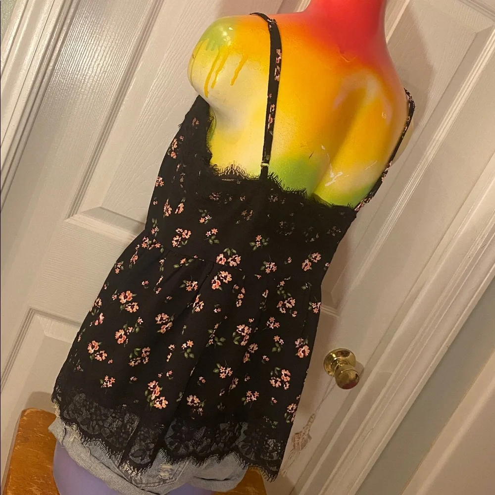 Forever 21 Black Floral Lace Cami NWTs - Picture 7 of 11